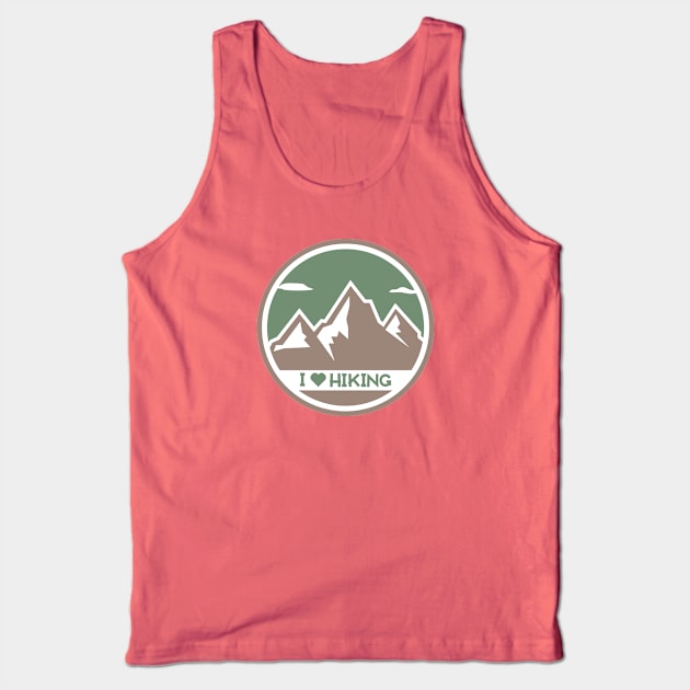 I Love Hiking Tank Top by HolidayShirts